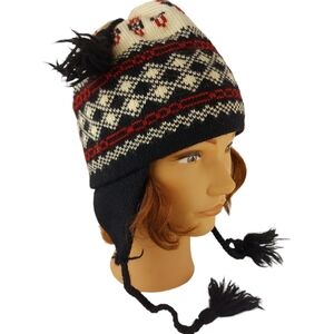 🍄3/50$🍄 Vintage handmade wool ski hat winter toque snow tuque